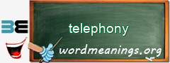 WordMeaning blackboard for telephony